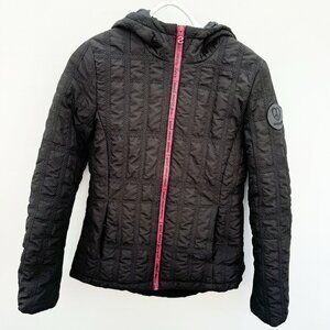 DESIGUAL Hooded Pakaian Jadi Wanita Jacket Size 38 US Women's Size 2 Black